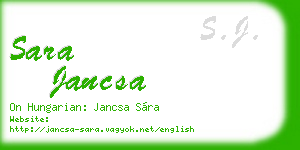 sara jancsa business card